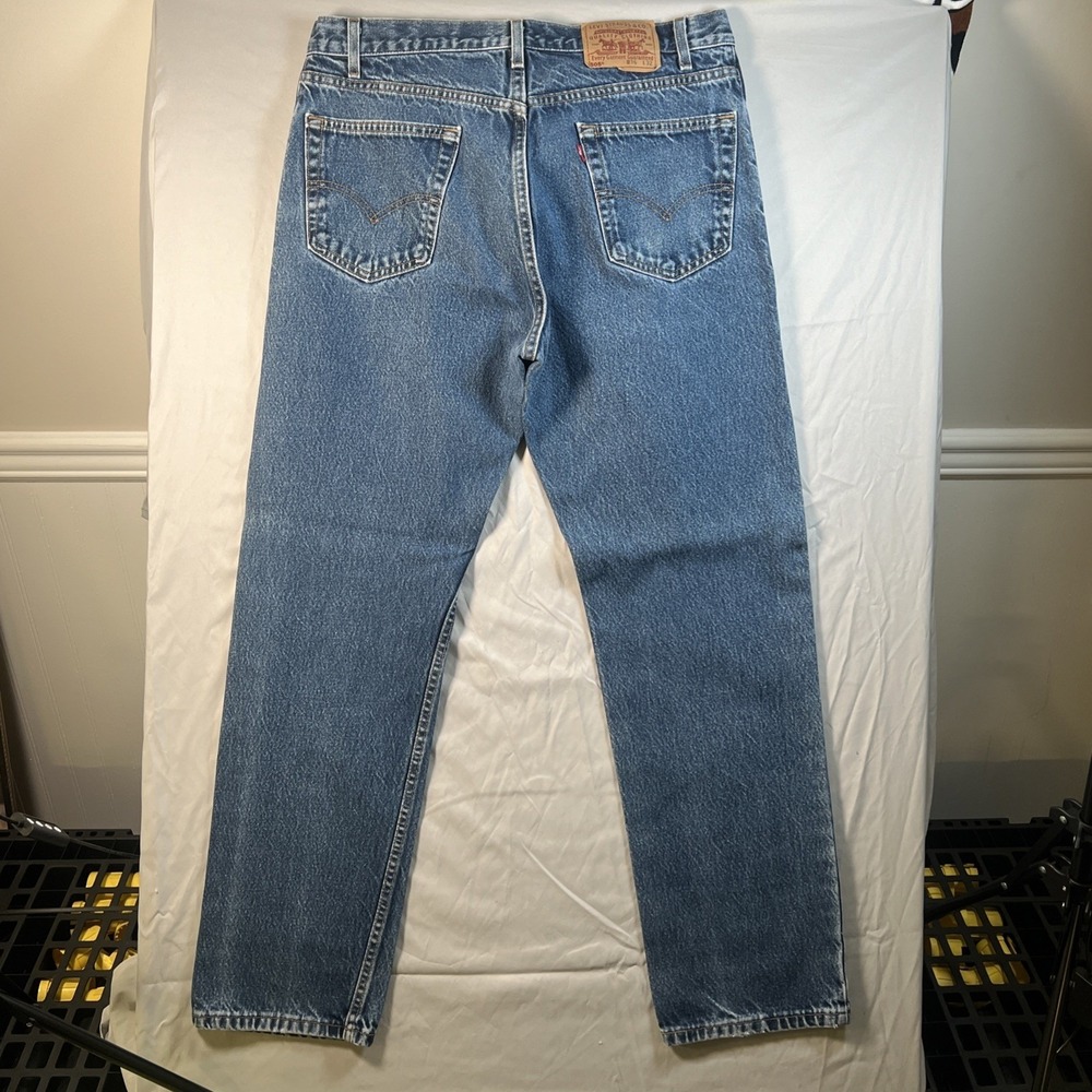 Levi's 505 Regular Fit Jeans Mens W36 L32 Blue Denim Classic Casual K5 - Picture 2 of 16